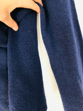 Load image into Gallery viewer, Jigsaw Women's Zip Up Oversized Collar Cardigan | L UK14 | Blue