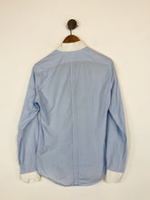 Load image into Gallery viewer, Shanghai Tang Men's Cotton Button-Up Shirt | S  | Blue