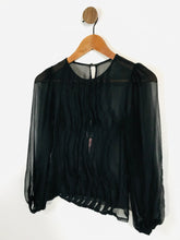 Load image into Gallery viewer, Lipsy Women's Long Sleeve Pleated Blouse | UK8 | Black