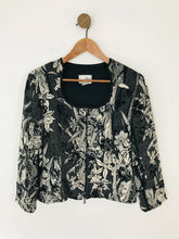 Load image into Gallery viewer, Joseph Ribkoff Women's Floral Zip-Up Shirt Jacket Blazer | UK10 | Black