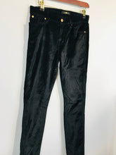 Load image into Gallery viewer, 7 For All Mankind Women's Velour Velvet Skinny Jeans | W28 UK10 | Black