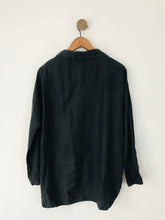 Load image into Gallery viewer, Zara Women’s Oversized V-Neck Shirt Blouse | XS UK6-8 | Black Grey