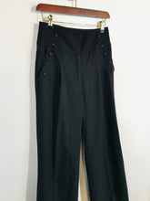Load image into Gallery viewer, Oasis Women's High Waist Wide Leg Culottes Trousers | UK10 | Black