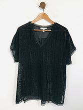 Load image into Gallery viewer, White Label The White Company Women's Polka Dot Velvet T-Shirt | UK16 | Pink