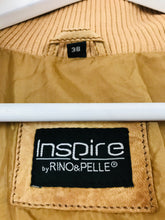 Load image into Gallery viewer, Rino & Pelle Women’s Leather Biker Bomber Jacket | 38 UK10 | Tan Brown