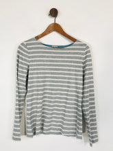 Load image into Gallery viewer, Jigsaw Women's Long Sleeve Striped T-Shirt | M UK10-12 | Grey