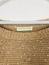 Load image into Gallery viewer, Whistles Womens Knit Sweater | UK12 | Beige Sequin