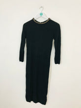 Load image into Gallery viewer, Zara Knitted Midi Body Con Dress | UK 12 | Black