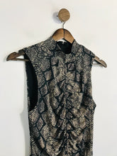 Load image into Gallery viewer, GBG Women's Snakeskin Ruched Mini Dress | M UK10-12 | Brown