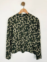 Load image into Gallery viewer, Zara Women's Leopard Print High Neck T-Shirt | L UK14 | Multicoloured