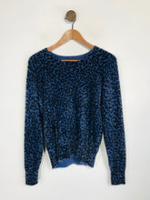 Load image into Gallery viewer, Tezenis Women's Leopard Print Jumper | S UK8 | Blue