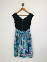 Load image into Gallery viewer, Closet Women's Floral Striped A-Line Dress NWT | UK8 | Blue