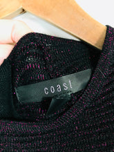 Load image into Gallery viewer, Coast Women's Wool Ribbed A-Line Dress | UK10 | Black