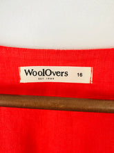Load image into Gallery viewer, WoolOvers Women’s Linen Pleated Midi Tunic Dress | UK16 | Red Orange