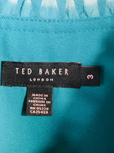 Load image into Gallery viewer, Ted Baker Women's Silk Ruched Midi Dress | 3 UK12 | Blue
