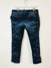 Load image into Gallery viewer, Dsquared2 Womens Cropped Camo Jeans | 42 M UK10 | Blue