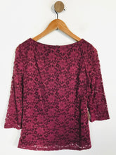 Load image into Gallery viewer, Phase Eight Women's Lace Long Sleeve T-Shirt | UK12 | Red