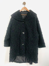 Load image into Gallery viewer, Heteroclite Women's Wool Polka Dot Overcoat Coat | L UK14 | Grey