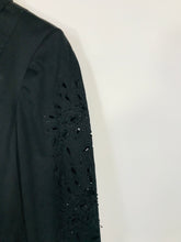 Load image into Gallery viewer, Joseph Ribkoff Women's Embroidered Zip Blazer Jacket | UK12 | Black