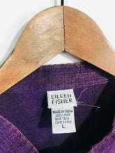 Load image into Gallery viewer, Eileen Fisher Women's Linen Blouse | L UK14 | Purple