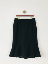 Load image into Gallery viewer, Jaeger Women’s Wool Flared Hem Pencil Skirt | UK14 | Black