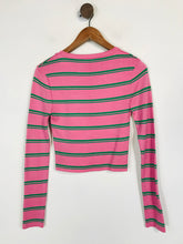 Load image into Gallery viewer, Zara Women's Striped Crop T-Shirt | M UK10-12 | Pink