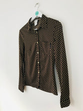Load image into Gallery viewer, J&ans Dolce & Gabbana Women’s Polka-Dot Long Sleeve Shirt | M | Brown