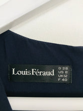 Load image into Gallery viewer, Louis Feraud Women’s 100% Merino Wool Wrap Style Midi Dress | UK12 | Blue