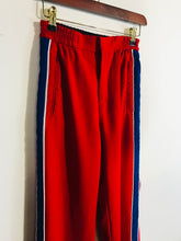 Load image into Gallery viewer, Zara Women's Striped Casual Trousers | S UK8 | Red