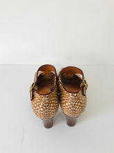 Load image into Gallery viewer, Chie Mihara Women’s Patterned Strappy Heel Sandals | 40 UK7 | Brown