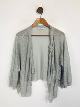 Load image into Gallery viewer, Crea Concept Women's Crop Waterfall Front Cardigan | EU44 UK16 | Grey