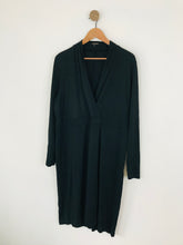 Load image into Gallery viewer, Jaeger Women’s Long Sleeve V-neck Wrap Dress | XL UK16-18 | Black