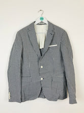 Load image into Gallery viewer, Zara Man Men’s Gingham Check Suit Jacket Blazer | 50 UK40 L | Blue
