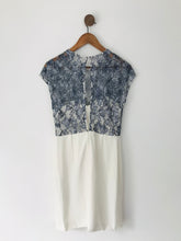 Load image into Gallery viewer, Reiss Women’s Lace Pleated Dress | UK10 | Blue White