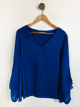 Load image into Gallery viewer, Biba Women's Sheer V-Neck Blouse | UK18 | Blue