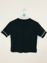 Load image into Gallery viewer, Zara Women’s Short Sleeve Crop Knit Top | M | Black