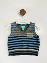 Load image into Gallery viewer, Monsoon Kid's Wool Striped Vest | 6-12 Months | Blue