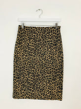 Load image into Gallery viewer, J.Crew Leopard Print Pencil Skirt | UK6-8 | Brown