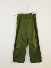 Load image into Gallery viewer, Maharishi Women’s Dragon Embroidered Cargo Trousers | XL UK18 | Khaki Green