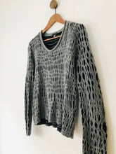 Load image into Gallery viewer, Diktons Women's Merino Blend Cutout Jumper | L UK14 | Grey