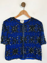 Load image into Gallery viewer, Stenay Women's Sequin Vintage Cardigan | L UK14 | Blue