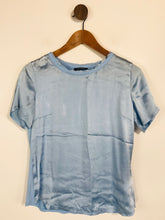 Load image into Gallery viewer, Marc O’Polo Women's Silk T-Shirt | 36 UK8 | Blue