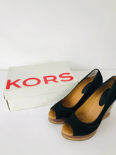 Load image into Gallery viewer, Michael Kors Women's Peep Toe Wedge Heels  | UK6 EU39 | Black