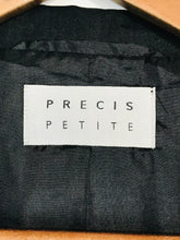 Load image into Gallery viewer, Precis Women's Linen Embroidered Blazer Jacket | UK12 | Black