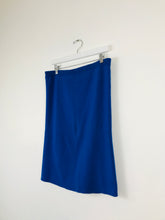 Load image into Gallery viewer, Jean Muir Womens Wool Knee-Length Pencil Skirt | M | Blue
