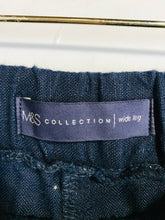 Load image into Gallery viewer, M&S Women's Linen Wide Leg Casual Trousers | UK20 | Blue