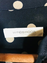 Load image into Gallery viewer, Windsmoor Women's Polka Dot Long Sleeve Blouse | UK12 | Black