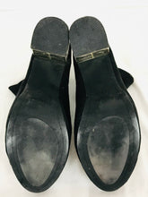 Load image into Gallery viewer, Zara Women’s Mirror Heeled Velvet Boots | EU40 UK6 | Black