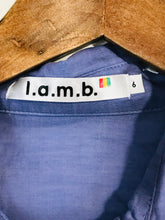 Load image into Gallery viewer, l.a.m.b. Women's Silk Wrap Shirt Dress | US6 UK10 | Purple