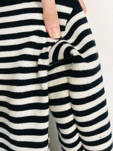 Load image into Gallery viewer, Hobbs Women's Striped High Neck Jumper | M UK10-12 | Blue